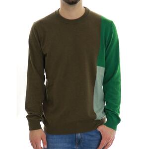 MAGLIA COLOR BLOCK MILITARE